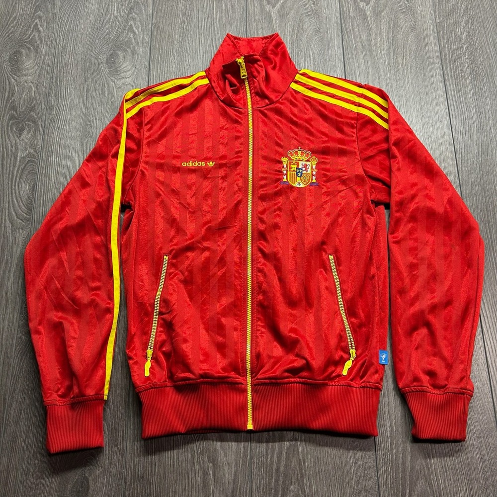 Vintage Adidas Spain Track Jacket Mens M Red Yellow España 1978 Soccer Full Zip